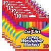 Cra-Z-Art 10002 Classic Colors Washable Markers 10 Count, 6 Boxes