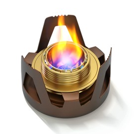 Lixada Mini Spirit Burner Spirit Built-In Cooker Outdoor Camping Stove Oven (Golden)