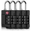 TSA Approved Cable Luggage Locks Metal 3PCS Black