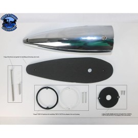 TRUX ACCESSORIES Peterbilt Bullet Cab Light Housing W/Watermelon Light Adapter w/mounting tu-1054