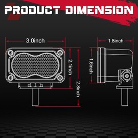 OFFROADTOWN 3 Inch LED Pods 40W Driving Light Bar Off Road Lights LED Cubes Fog Light Bumper Grille Backup Lights for Truck Pickup ATV UTV SUV Heavy Duty