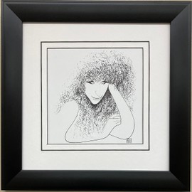 Al Hirschfeld Barbra Streisand 1984" CUSTOM FRAMED ART Caricature Music