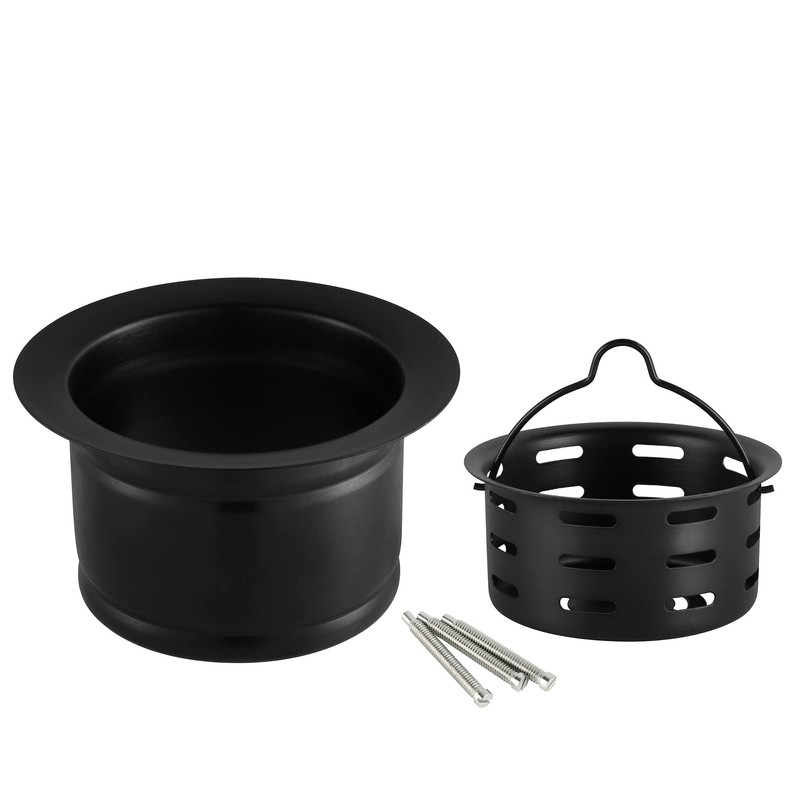 LQS Extended Sink Flange with Deep Basket Strainer, Deep Garbage