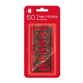 Giftmaker Set 50 Reusable Plastic Christmas Tree Bauble Hooks Hanging Decoration