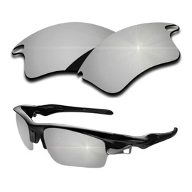 Polarized Replacement Lenses for Oakley Fast Jacket XL - Silver Mirrored Coating