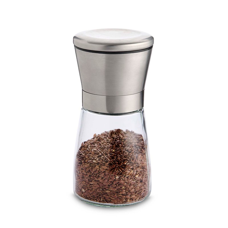 HIC Kitchen Adjustable Spice Grinder with Ceramic Mechanism, Set of