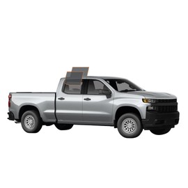 DIY-MotoShield Pro Premium Professional 1.5Mil Precut Carbon Window Tint Film for 2019-2021 Chevy Silverado 1500 Crew Cab — (Rear Driver/Passenger 25%)
