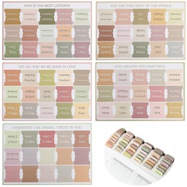 Taicols Bible Tabs for Women & Men, 75 Tabs, Laminated Bible Tabs for Study Bible, Large Print Neutral Bible Tabs for Easy Navigation, Boho Theme, Bible Index Tabs Bible Tabs, Boho Theme (A)