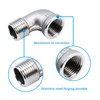 S SYDIEN 2Pcs 304 Stainless Steel 90 Degree Elbow 1/2"
