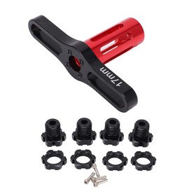 RC Nuts Splined Wheel Hubs,4 Set 17MM Hex Adapter Hubs Extension Combiner for Traxxas 5353X E‑REVO Summit 1/10 RC Car (Black) Car Model Accessory 17Mm Hex Rc