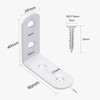 Litorange L-shaped fittings white 40*40*16mm 16 pieces with screws thickness