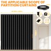 100% Blackout Accordion Room Divider Curtains - with Flexible Ceiling