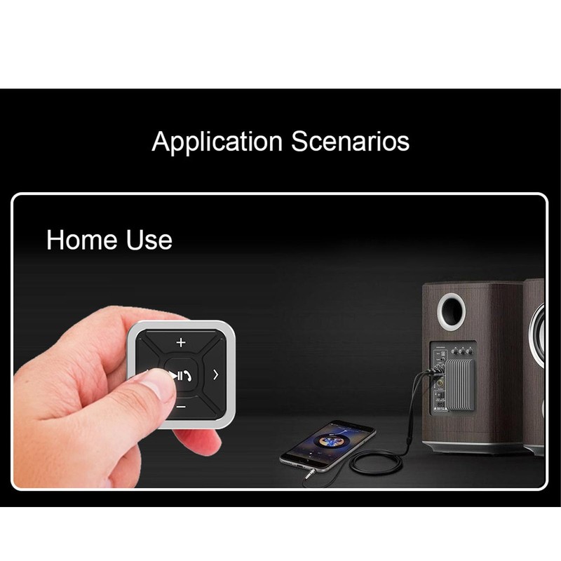 Bluetooth Media Button, Steering Wheel Remote Control for Selfie Music