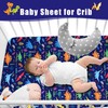 Cloele Dinosaur Fitted Crib Sheet - Baby 100% Polyester 1