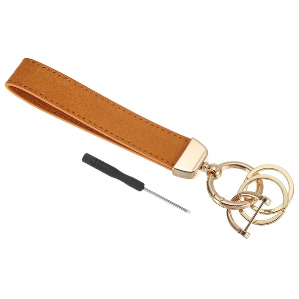 PATIKIL Leather Wristlet Keychain, Car Key Chain Holder Universal Key