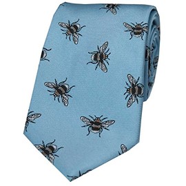 Soprano Blue Bumble Bee Silk TIe