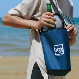 Camp&Fire 6 Litre Small Cooler Bag. Insulated Thermal Bag with Shoulder Strap. Keep Warm & Cold, Leakproof, Lightweight Can Bottle Cooler. Perfect for Camping, Picnic, Beach, Travel. (Navy)