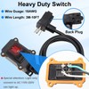 TWTADE Extension Cord with Switch On/Off, IP67 Waterproof Inline Cord