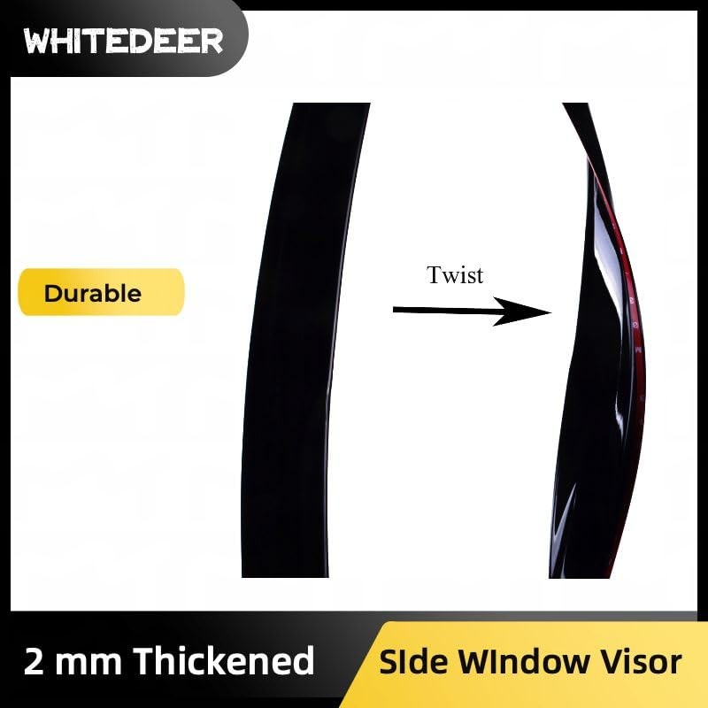 WhiteDeer ZH Durable Window Deflectors Rain Guards for Nissan Versa