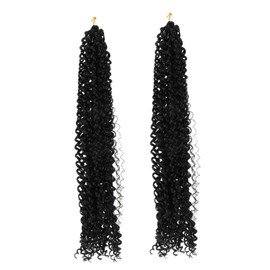Healvian 2pcs Twisted Crochet Braiding Hair Wig Curly Braid Extensions for Fashionable Styling Lightweight and Comfortable for Parties and Daily Wear