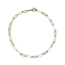 Honeycat Piper Chain Paperclip Bracelet in Gold, Rose Gold, or Silver | Minimalist, Delicate Jewelry (Gold)
