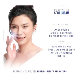 Crema Facial Despigmetante Glutanex Spot Cream Aclarante Momento de aplicación Día Noche Tipo de piel Todo tipo de piel