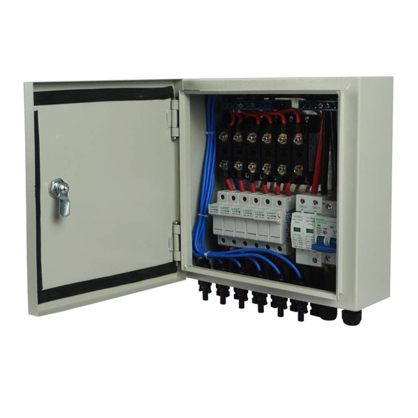 ECO-WORTHY 6 String PV Combiner Box(Mental Case) & 63A Circuit Breakers for Solar Panels