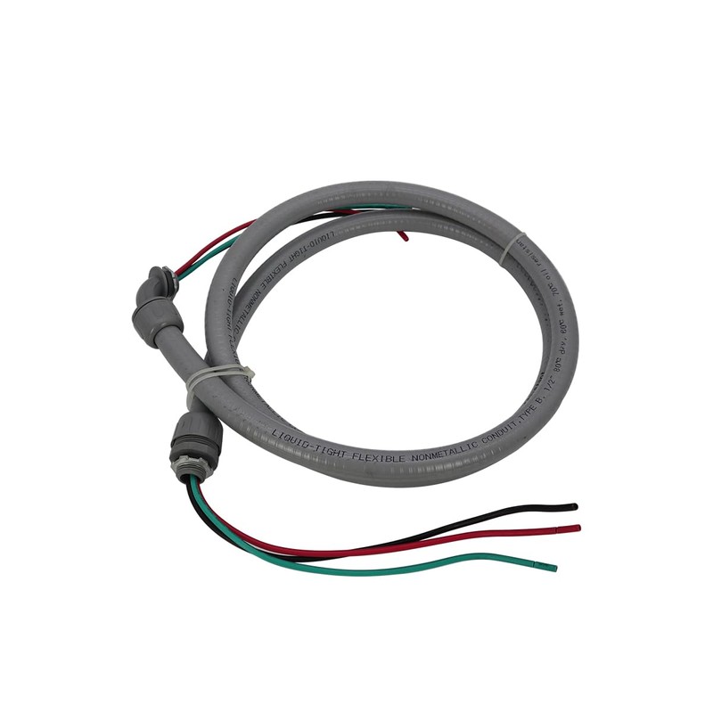 Electrical AC Whip Assembly -1/2" x 4ft Non-Metallic Liquid Tight