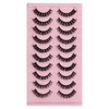 ENSHORE Russian Strip Lashes D Curl Fluffy Eyelashes Faux Mink