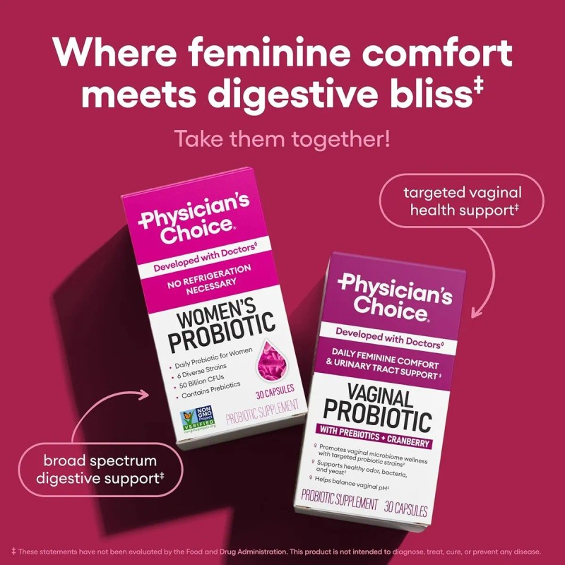 Probiticos Mujer Physicians Choice Sin Sabor 60 Cpsulas - de,