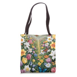 Butterfly Wildflower Meadow Nature Garden Spring Women Tote Bag