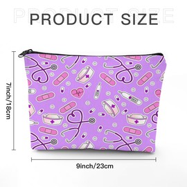 cyntan Nurses Week Gifts - Nurse Makeup Bag with Zipper for Nurse Appreciation Cosmetic Bag Nurse Graduation Gifts