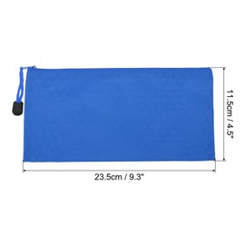 PATIKIL Waterproof Zipper File Bags, 3 Pack A6 Document Holders Pencil Pouch for Office, Blue