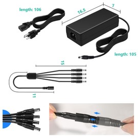 12V 10A 120W Power Supply Adapter AC110-240V to DC12V10A Max120W Power Supply Adapter Converter with 5.5x2.1mm DC Output Jack for WS2815 WS2811 5050 3528 5630 FOB COB etc LED Strip Module Light