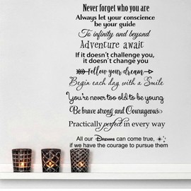 BATTOO Stairway Decals Die Cut Inspirational Quotes Vinyl Wall Sticker for Stairs Staircase Decor Set 11 Family Decor Home Art Housewarming Gift up to 28" Wide and 4" Tall