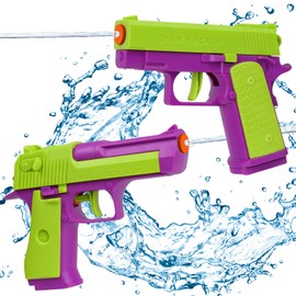 2 Packs Water Gun for Kids Squirt Guns Water Blaster Soaker Toys Water Pistol Toys for Boys Girls Toddlers, Outdoor Beach Swimming Pool Game Summer Party Favor