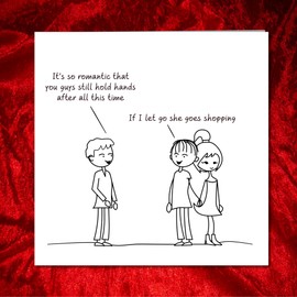 Funny Card for Boyfriend, Husband, Girlfriend, Wife, Female Friend - Birthday, Anniversary, Valentines Day - Love Shopping Humorous Humour