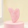 Rose Quartz Heart Gua Sha Facial Lymphatic Drainage Massager Heart Gua Sha 2ea