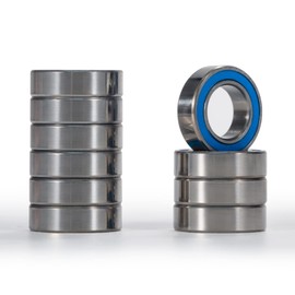 XIKE Mini MR148-2RS Ball Bearings 8x14x4mm, Chrome Steel｜Pre-Lubricated｜Double Rubber Seals｜MR148RS Deep Groove Ball Bearings with Sealed, Pack of 10.