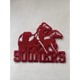 OU Oklahoma SOONERS Vintage Embroidered Iron On Patch 3" X 2.5”