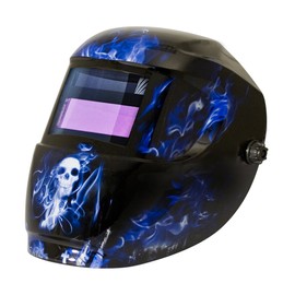 Carrera Welding Helmet with Auto Darkening 1000F Filter (Blue Doom)