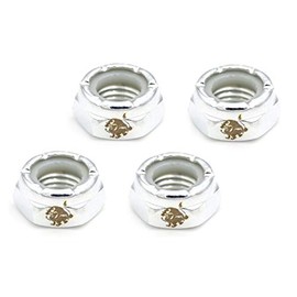 Axle Nut Set for Skateboard & Longboard Trucks Hardware Self-Locking Nylon Insert Hex Nuts Repair Kit (Silver)