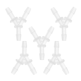 INFINAUTO Automotive Vacuum Tubing Connector, 11/64" Car Y Shaped 3 Way Vacuum Line Fittings Plastic Translucent, 5 Pcs