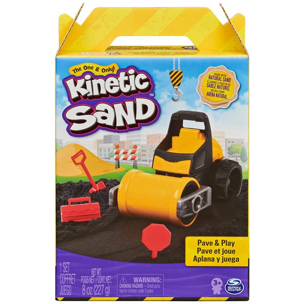 Kinetic Sand, Pave and Play Construction Set with Vehicle and