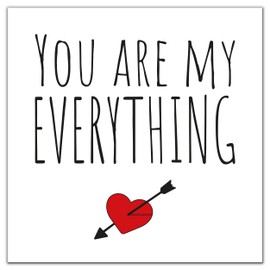 Cute Valentines Day Card for Wife | You are my Everything | Romantic and Beautiful Card for Girlfriend Boyfriend Partner
