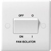 BG Electrical 815 Nexus White Triple Pole Fan Isolated Switch 10AX