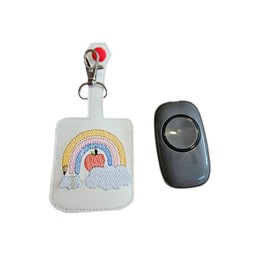 Teacher Rainbow Classroom doorbell Holder, Class Bell Case Keychain