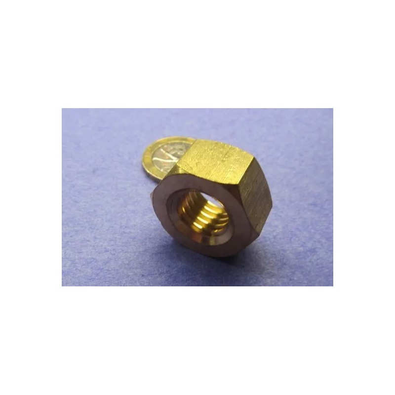 Basic Extra Wide, Heavy, Brass Hex Nuts RH, 9/16"-12 x