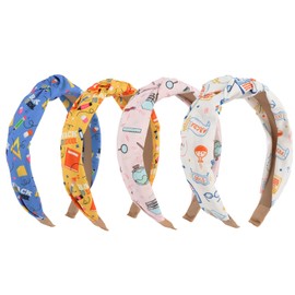 EXIPSAT 4PCS Damen Haarreifen Set, Breit Haarreif & Haarband Damen, Bunte Haaraccessoires mit Wickel-Optik für Frauen