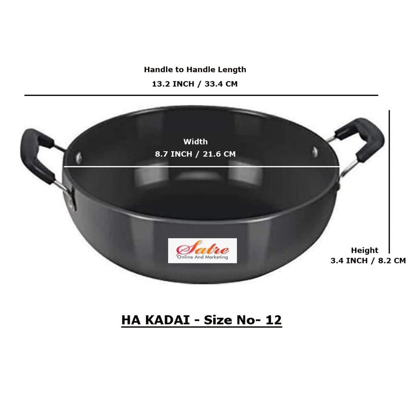 Satre Online and Marketing Hindalco Aluminium Kadai Size No-12, Frying